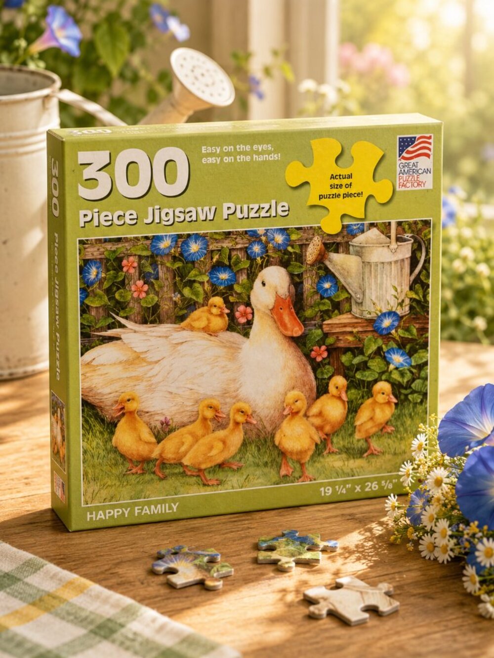 Great American Puzzle Factory Happy Family Duck Puzzle 300 Pc Lorraine Ryan